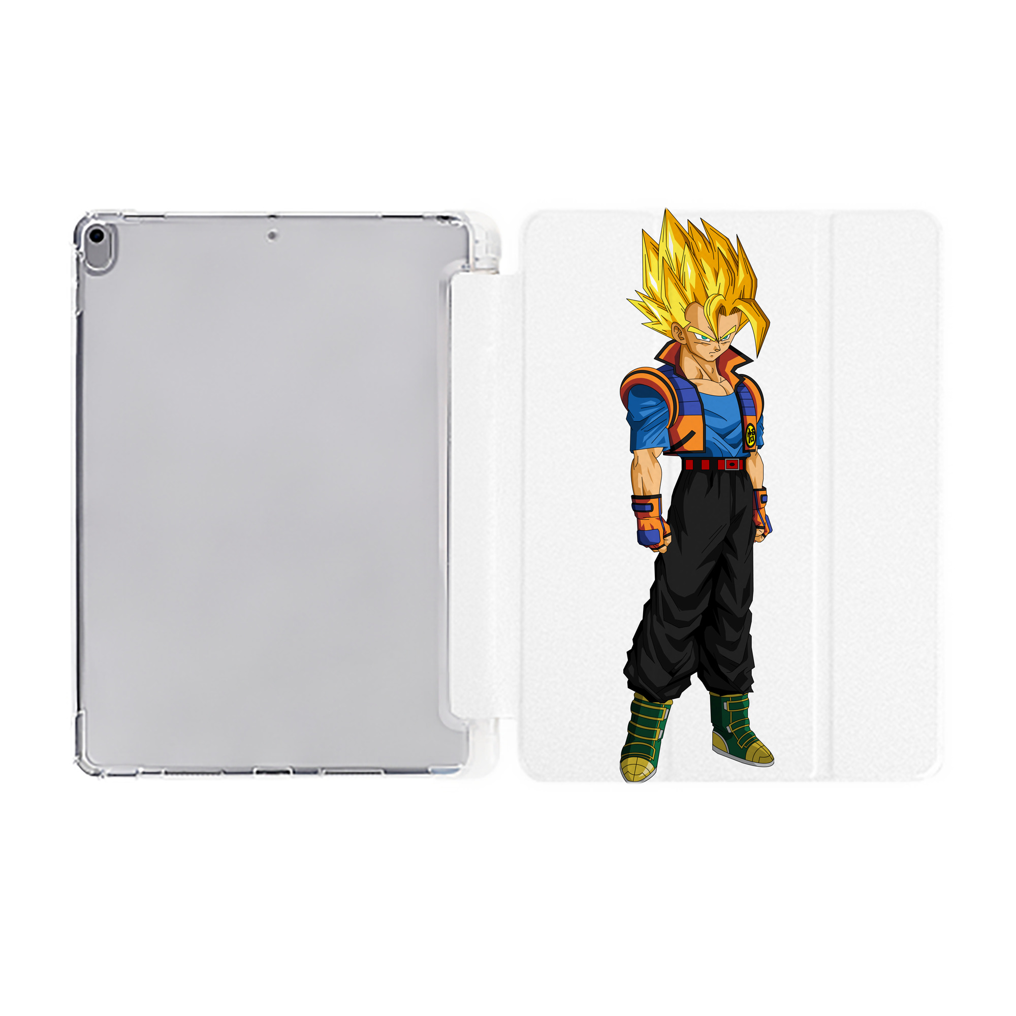 （画像用） ドラゴンボール ベジータ四世（Bejīta Yonsei）DRAGON BALL Vegeta IV IPad ケース ペン収納付き 三つ折りスタンド PUレザー×シリコン 対応機種9.5/10.5/10.9インチ